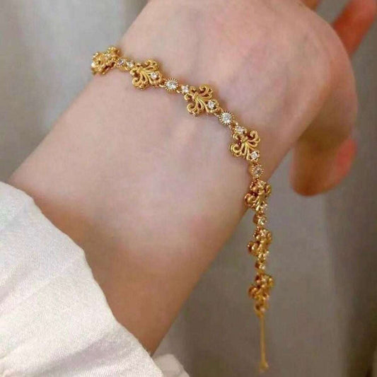 1pc Iris Flower Rhinestone Bracelet