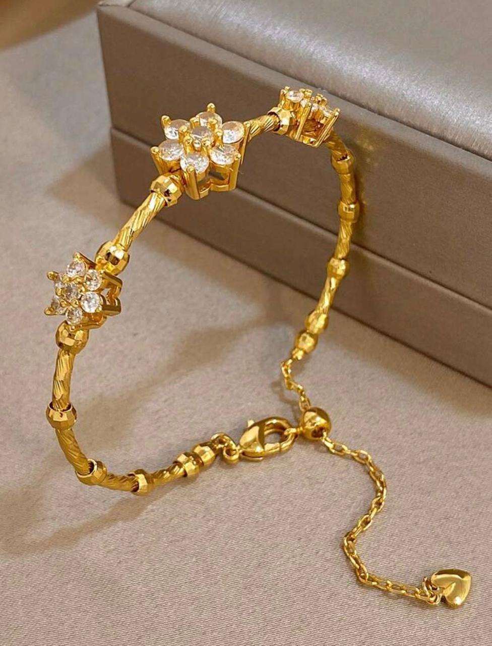 Women Italy Vintage Gemstone Bracelet  | 18K Gold Plated Sunflower Zircon