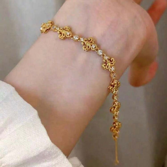 1pc Iris Flower Rhinestone Bracelet