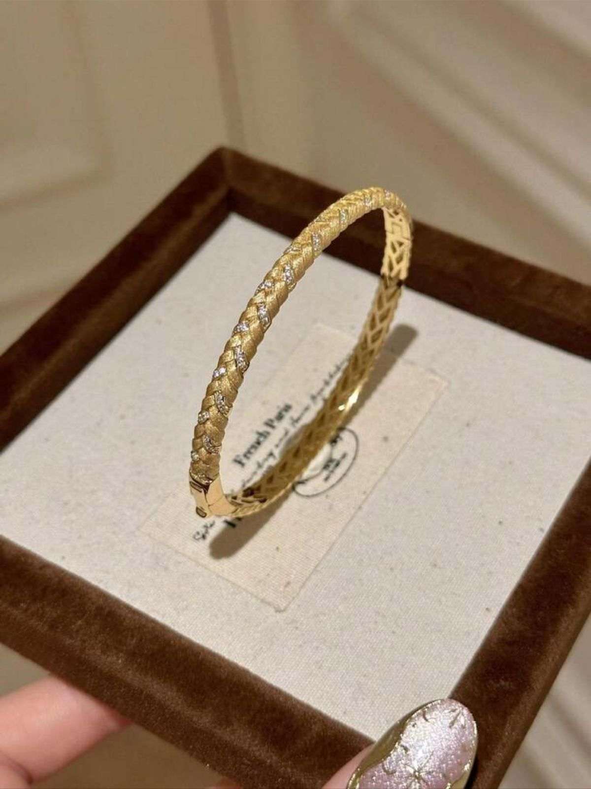 1Pc Wheat Ear Braided Bracelet | 18K Gold Plated Stainless Steel