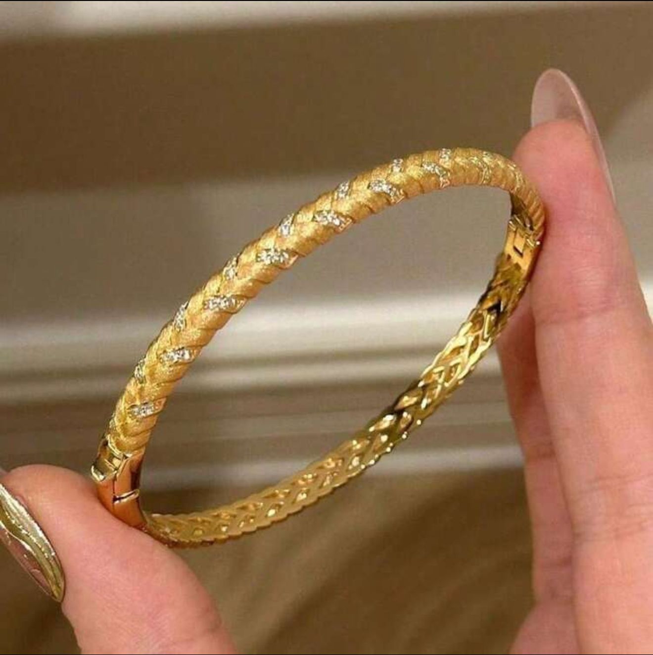1Pc Wheat Ear Braided Bracelet | 18K Gold Plated Stainless Steel