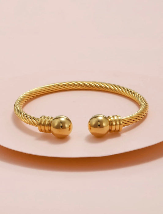 RINTOLER Simple Cuff Bangle  | 18k Gold Plated