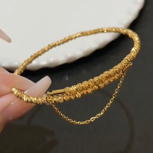 Crumb Single Circle Memory Wire Bracelet | 18k Gold Plated